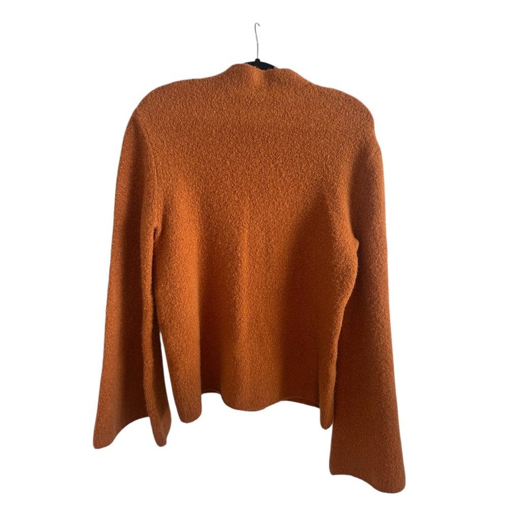 Rust-Orange Mock Neck Sweater